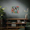 "Renaissance Abstracted" Artistic Canvas Wall Decor - Abstract Renaissance Style Trio Portraits