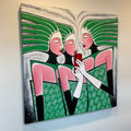 Photo of a Contemporary figurative Artwork Painting of women with iPhone  by Forlenza in Woodstock, New York, ARTWORK painting, acrylic on canvas by Dan Forlenza in Woodstock, New York
