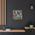 "Renaissance Abstracted" Artistic Canvas Wall Decor - Abstract Renaissance Style Trio Portraits