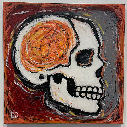 Acrylic Painting of Skull