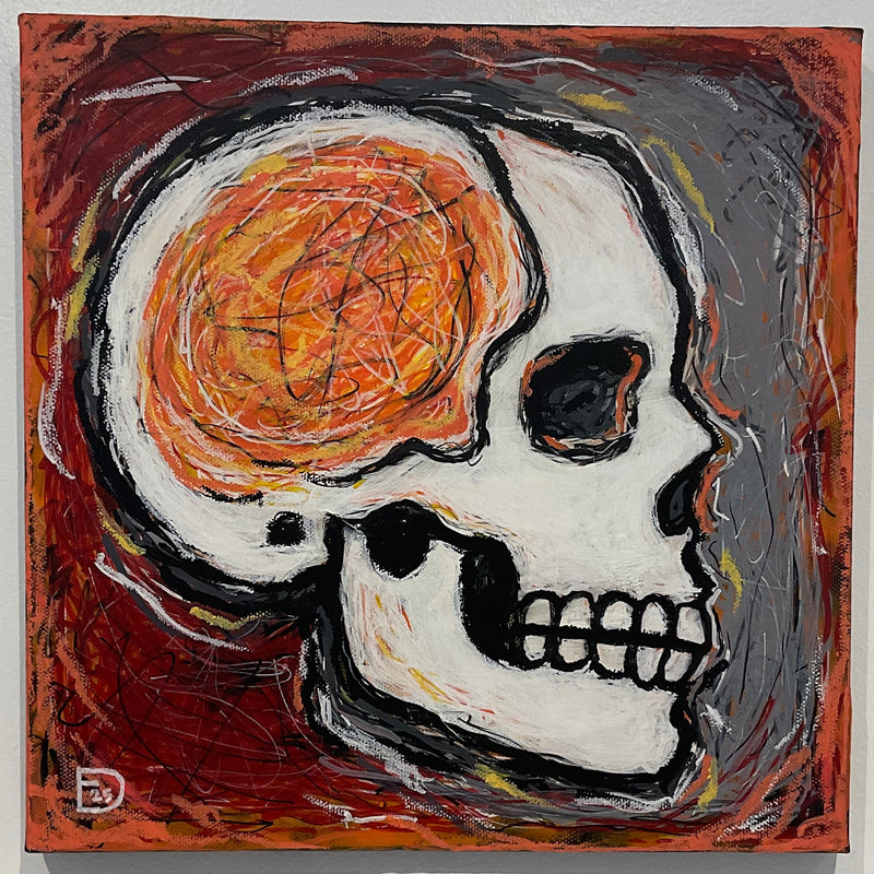 Acrylic Painting of Skull