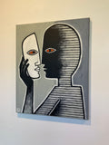 Face Plastic Faces - Acrylic on Canvas - 16” x 20"