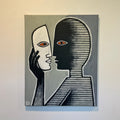 Face Plastic Faces - Acrylic on Canvas - 16” x 20"