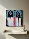 BY YOUR SIDE - Acrylic on Canvas Original Painting