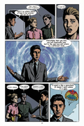 Comic book page with character interactions and dialogue bubbles.