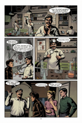 Comic book page with characters in a laboratory setting